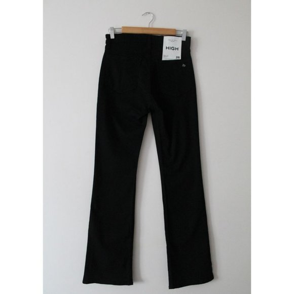 Rag & Bone Nina High-Rise Bootcut Jeans No Fade Black Size 26 - Picture 6 of 8